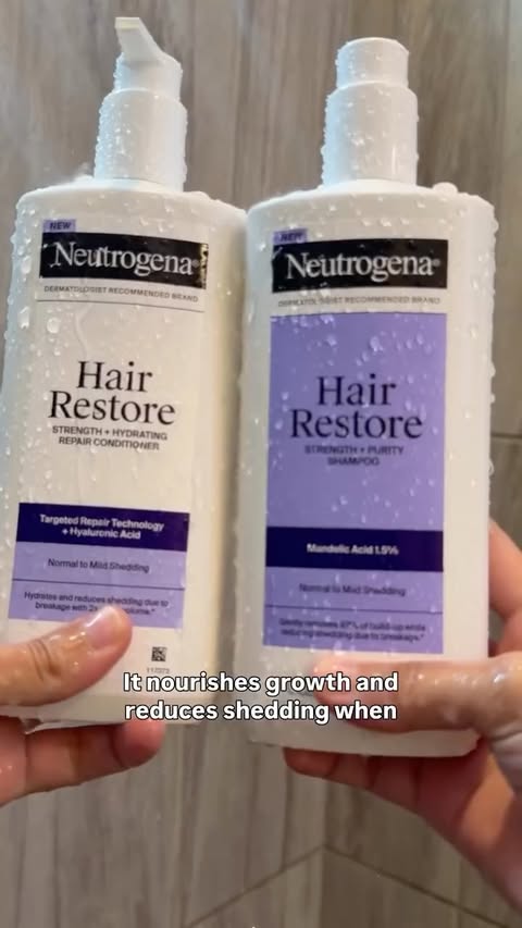 Instagram post by @glowbyashi for Neutrogena. Caption reads: #AD The New Neutrogena Hair Restore Advanced....