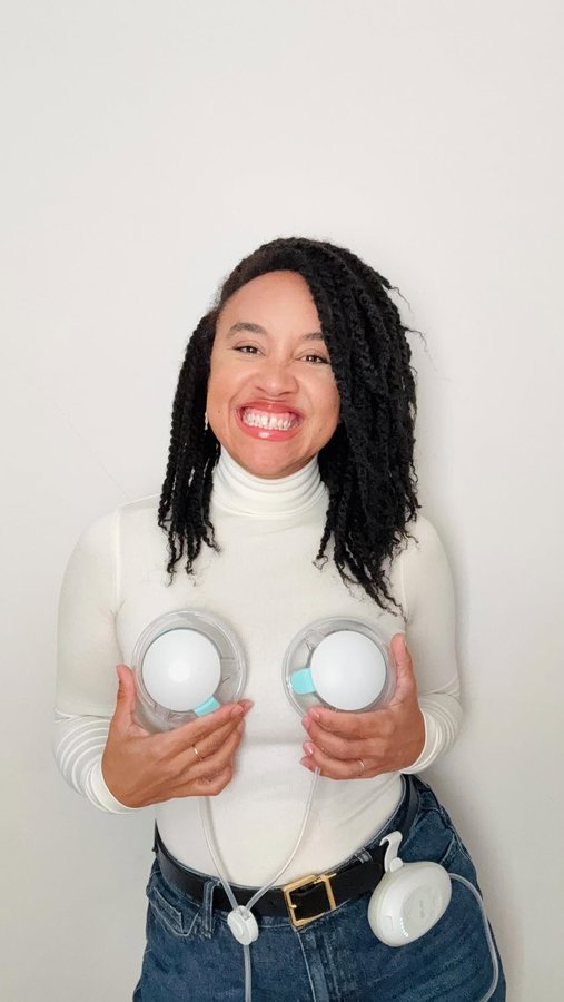 Instagram post by @thebreastfeedingmentor for Elvie. Caption reads: [...] power—it’s about finding the right fit ✨....