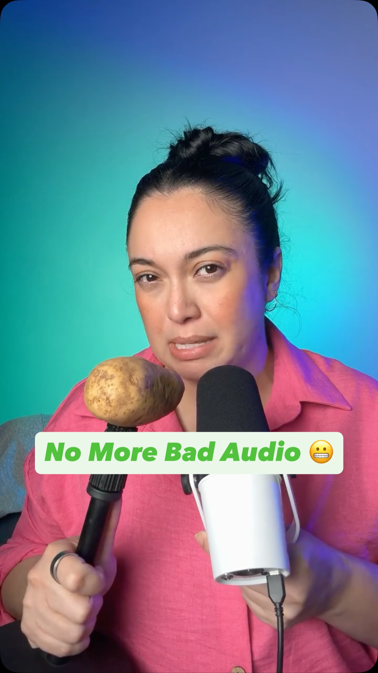 Instagram post by @marieloumandl for Shure. Caption reads: [...] want to look casual but sound expensive.....