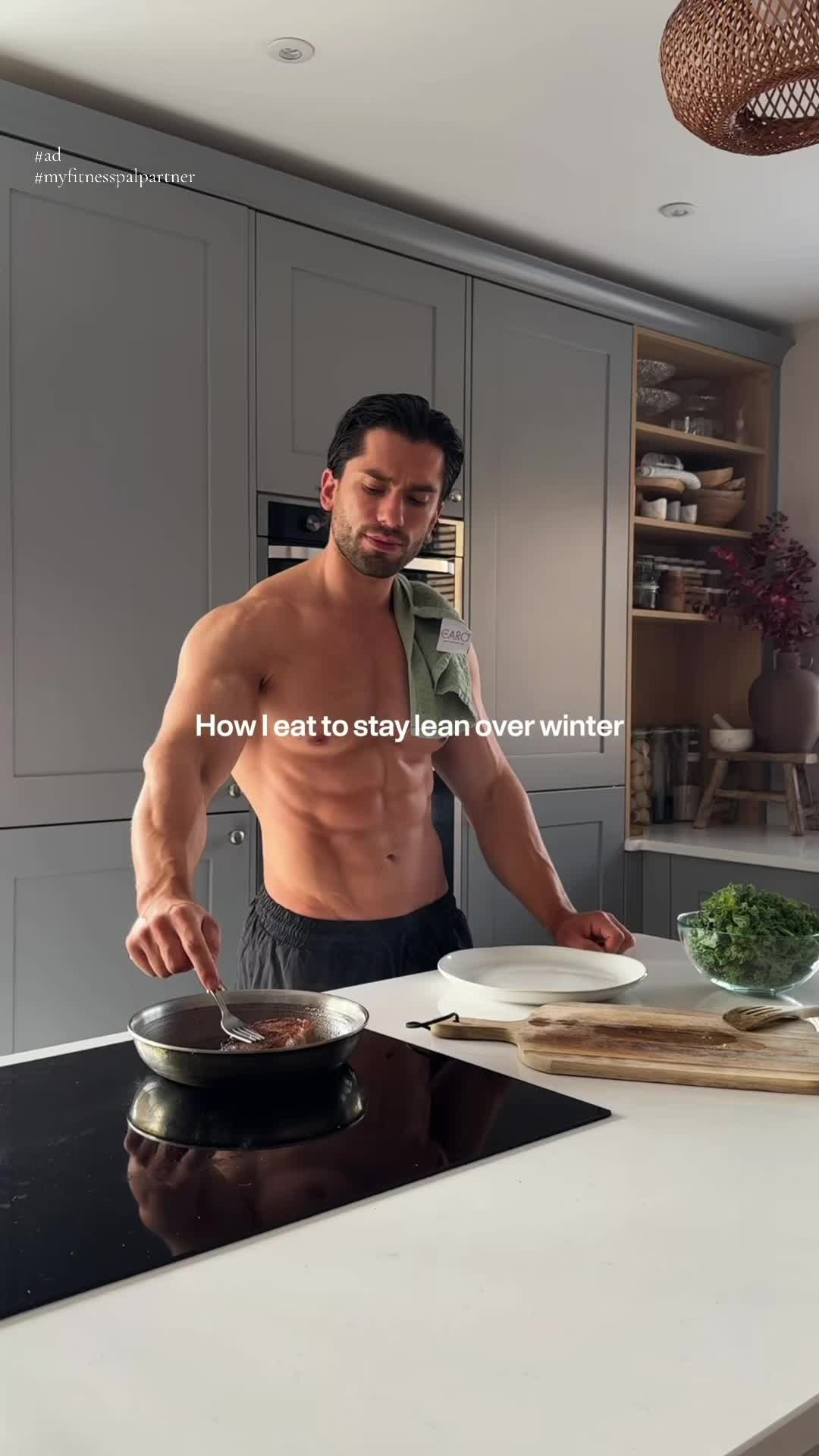 TikTok post by @marinokatsouris for MyFitnessPal. Caption reads: [...] period & hit my New Year goals using....