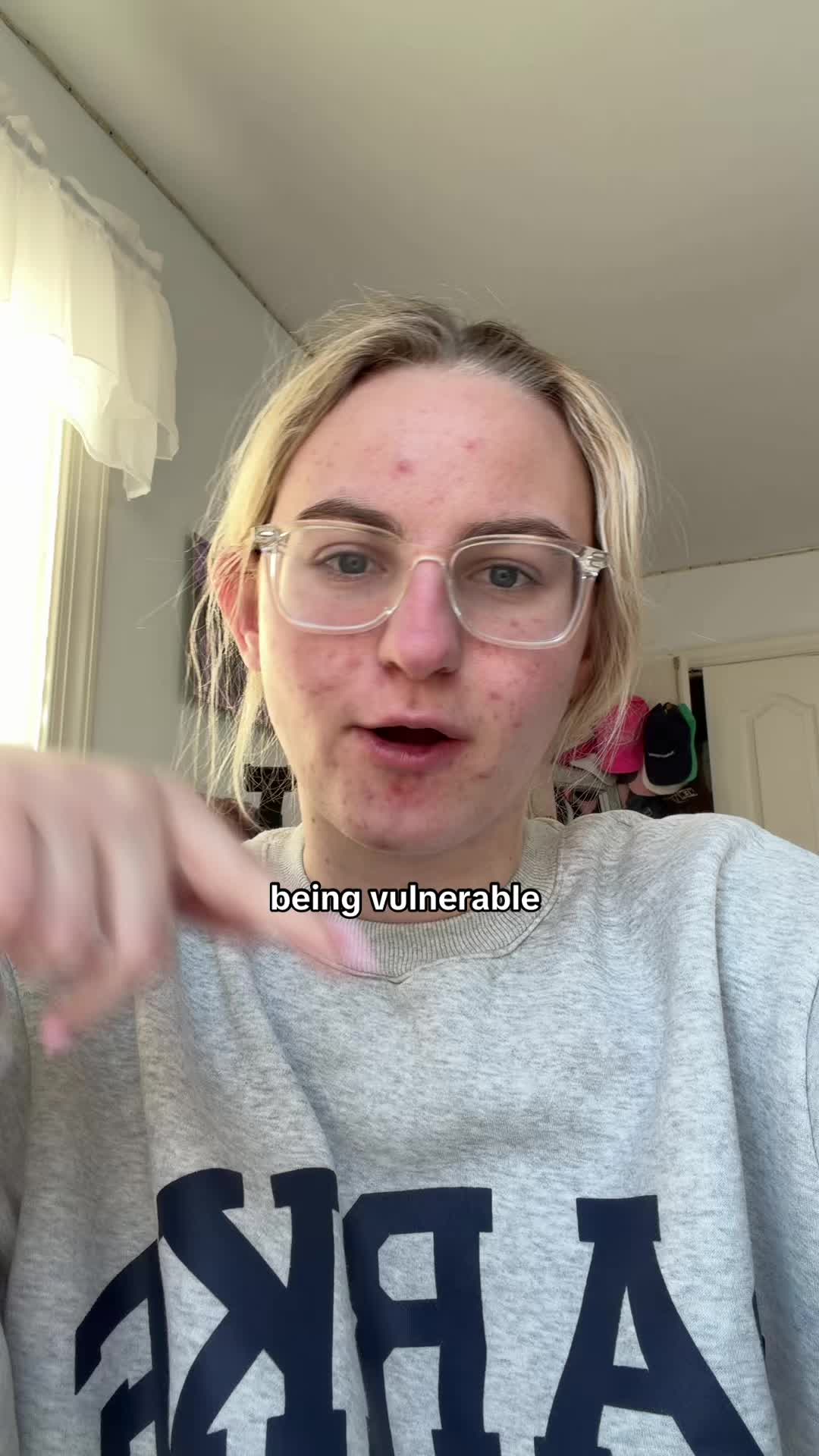 TikTok post by @pipercrawford6 for Carpe. Caption reads: [...] vulnerable: my sweating problem 🫣🫣 #carpe....