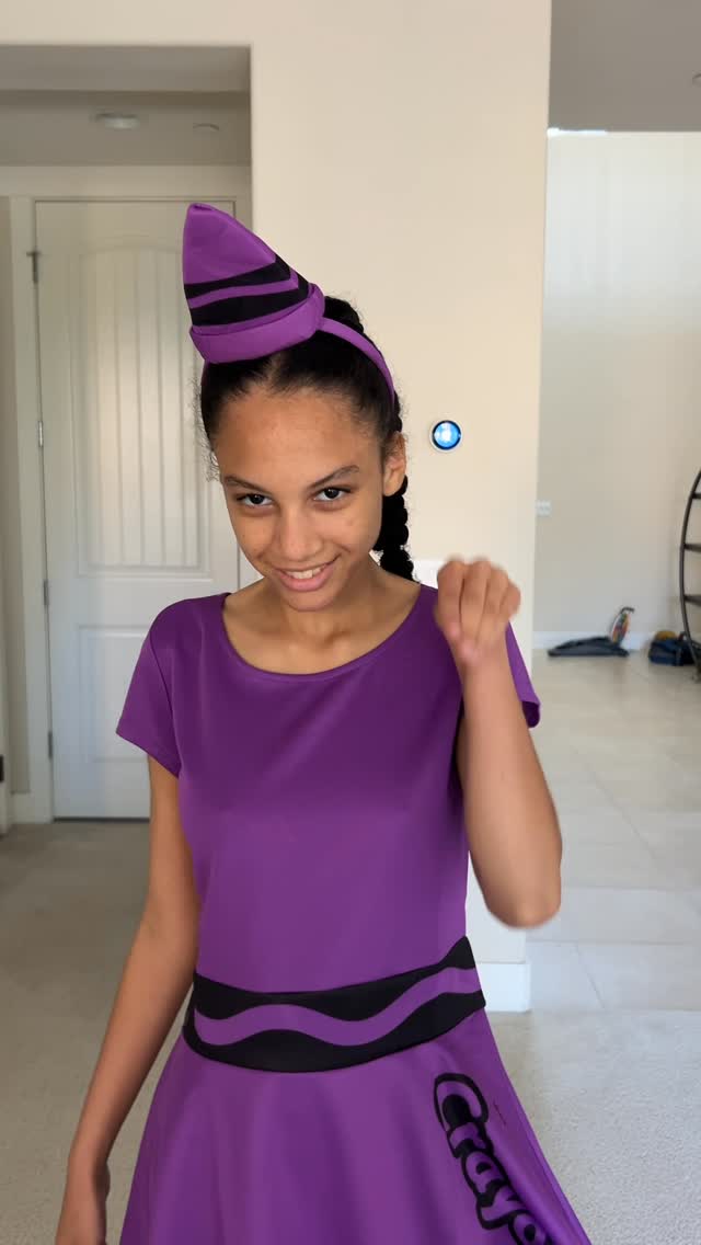 Instagram post by @lewisempire6 for Crayola. Caption reads: Just out here living the purple dream.....