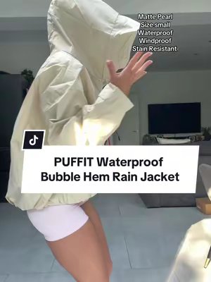 TikTok post by @bexhodgson0 for PUFFIT UK Shop. Caption reads: Absolutely gorgeous coat!!😍 @puffit.official....