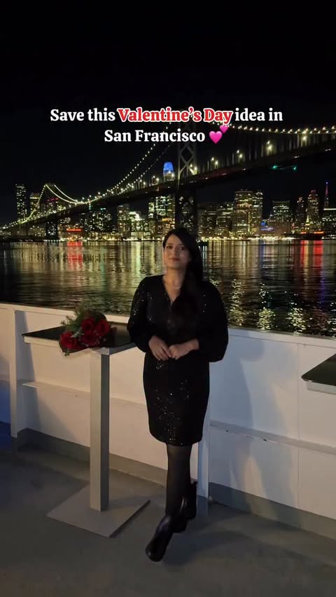 Instagram post by @wanderingcreator_meghana for City Cruises. Caption reads: This is how to do Valentine’s Day in San Francisco....