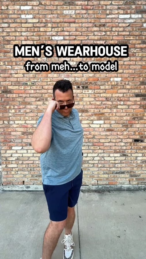 Instagram post by @dallaspartyof2 for Men’s Wearhouse. Caption reads: 👀 Does your man need a wardrobe upgrade? 👀

Get....