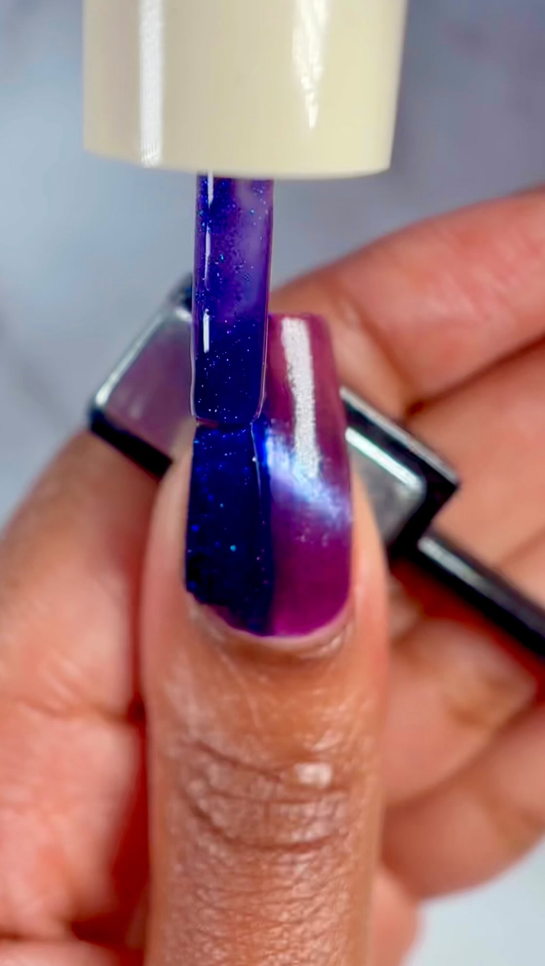 Instagram post by @suziemoon626 for Cirque Colors. Caption reads: ✨ @cirquecolors Comparisons ✨ 1 💜 Camera Ready &....