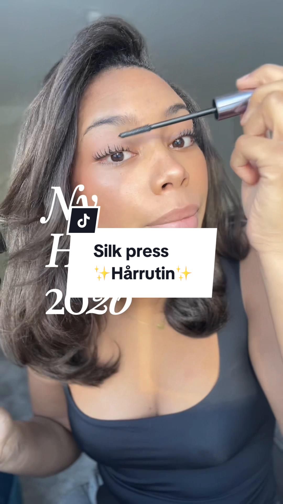 TikTok post by @coumbalilly for GoWish. Caption reads: Annons @GoWish / Min Hårrutin för glansigt....