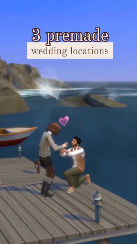 Instagram post by @dzidziak86 for The Sims. Caption reads: Looking for a picturesque spot for a wedding? I....