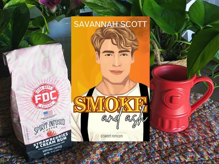 Instagram post by @interview.with.a.reader for Fire Dept. Coffee. Caption reads: ❔What are you reading and drinking? And, what's....