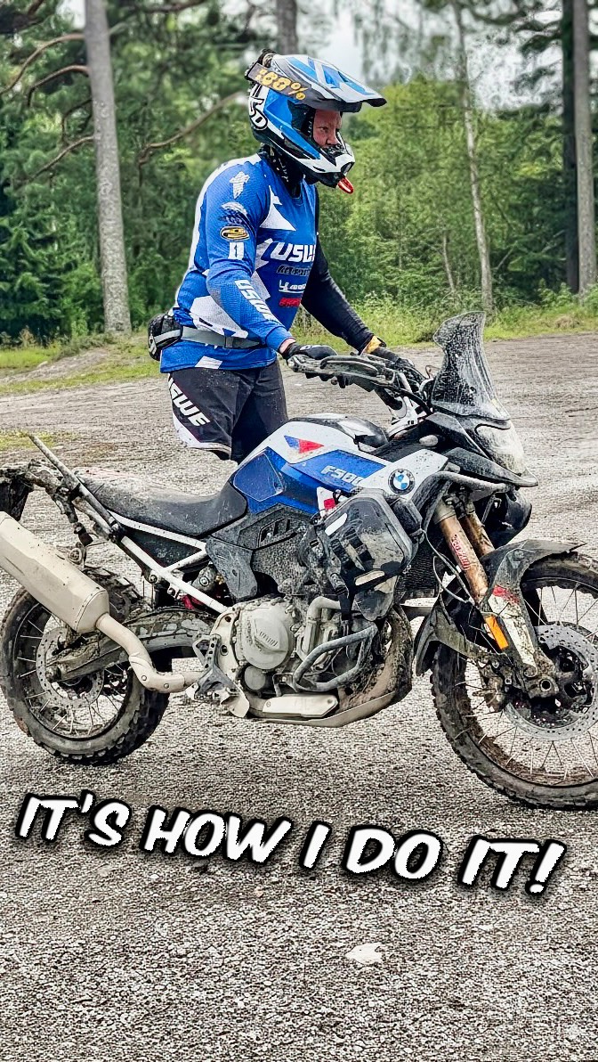 Instagram post by @jboive for BMW Motorrad. Caption reads: @indesmed_official crutches - I never leave home....