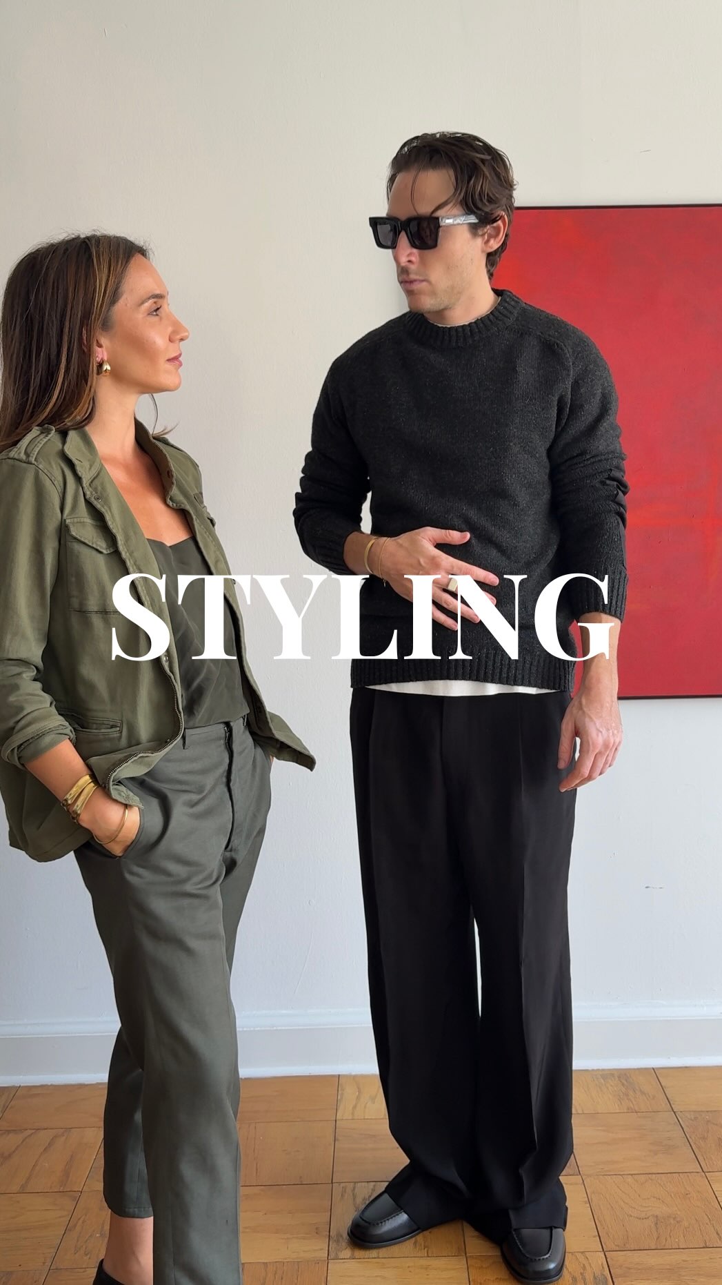 Instagram post by @lilymontasser for Bespoke Post. Caption reads: SOS Men’s styling session—transitional weather....