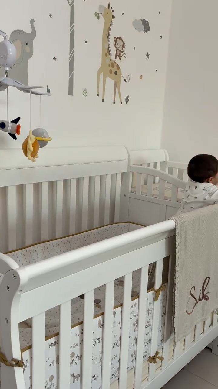 Instagram post by @manalabbasi for Babyshop. Caption reads: POV: Saif just got a crib glow-up ✨

It looks so....