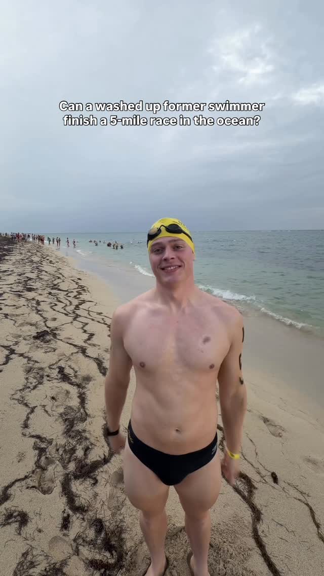 Instagram post by @carter.kale2 for Speedo USA. Caption reads: Any guesses on what song was stuck in my head for....