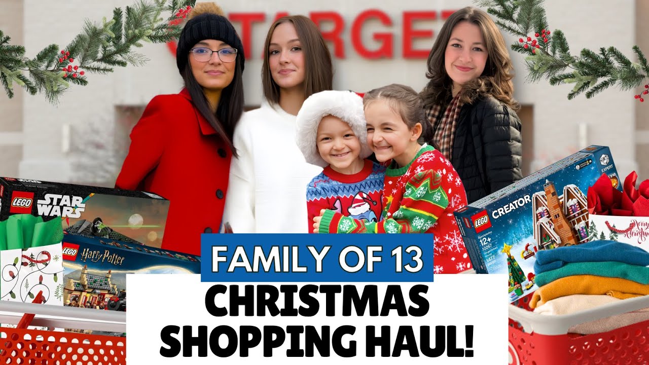YouTube post by @naturalsimpleliving for Seven Sundays. Caption reads: Massive $1,300 Target Christmas Haul | Family of....