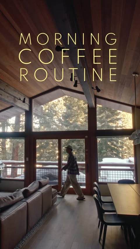 Instagram post by @ericallenluis for Airbnb. Caption reads: enjoying a slow morning by the lake ☕️ @airbnb....