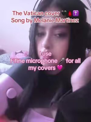TikTok post by @genovimusic for Fifine Indonesia. Caption reads: Hi guys this is the microphone I use for all my....