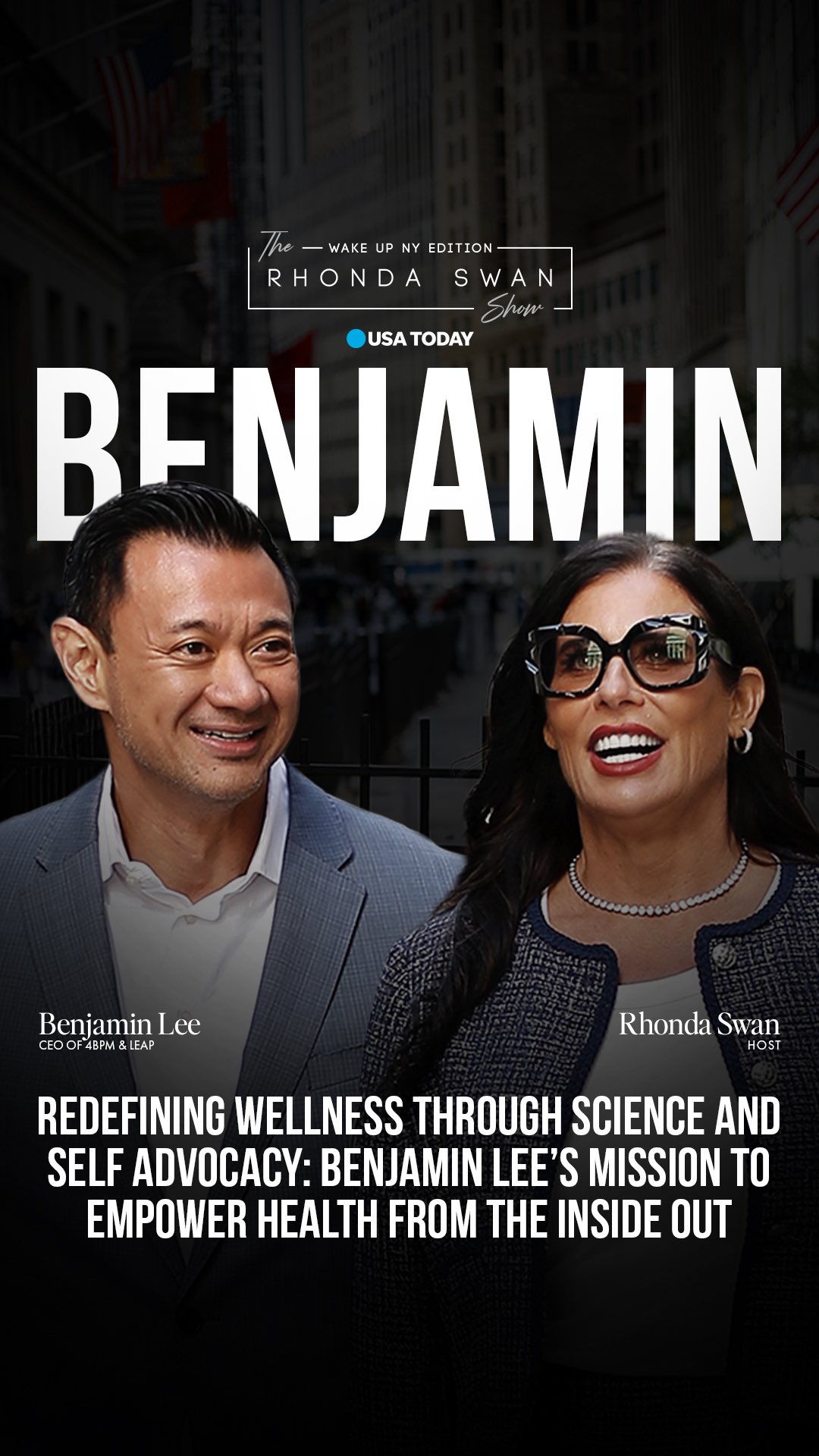 Instagram post by @therhondaswanshow for USA TODAY. Caption reads: In this Wake Up New York City edition of....