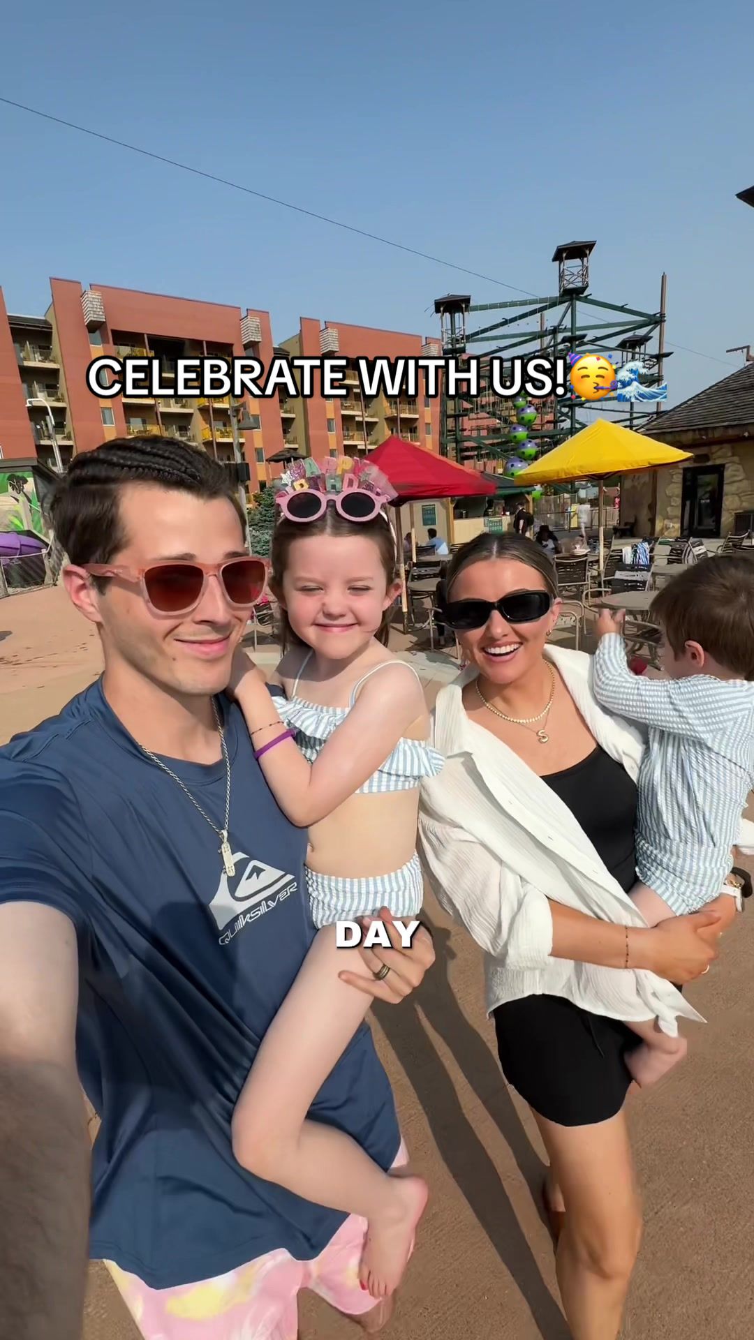 TikTok post by @christifritz for Kalahari Resorts. Caption reads: We got to celebrate Noelle’s birthday, National....