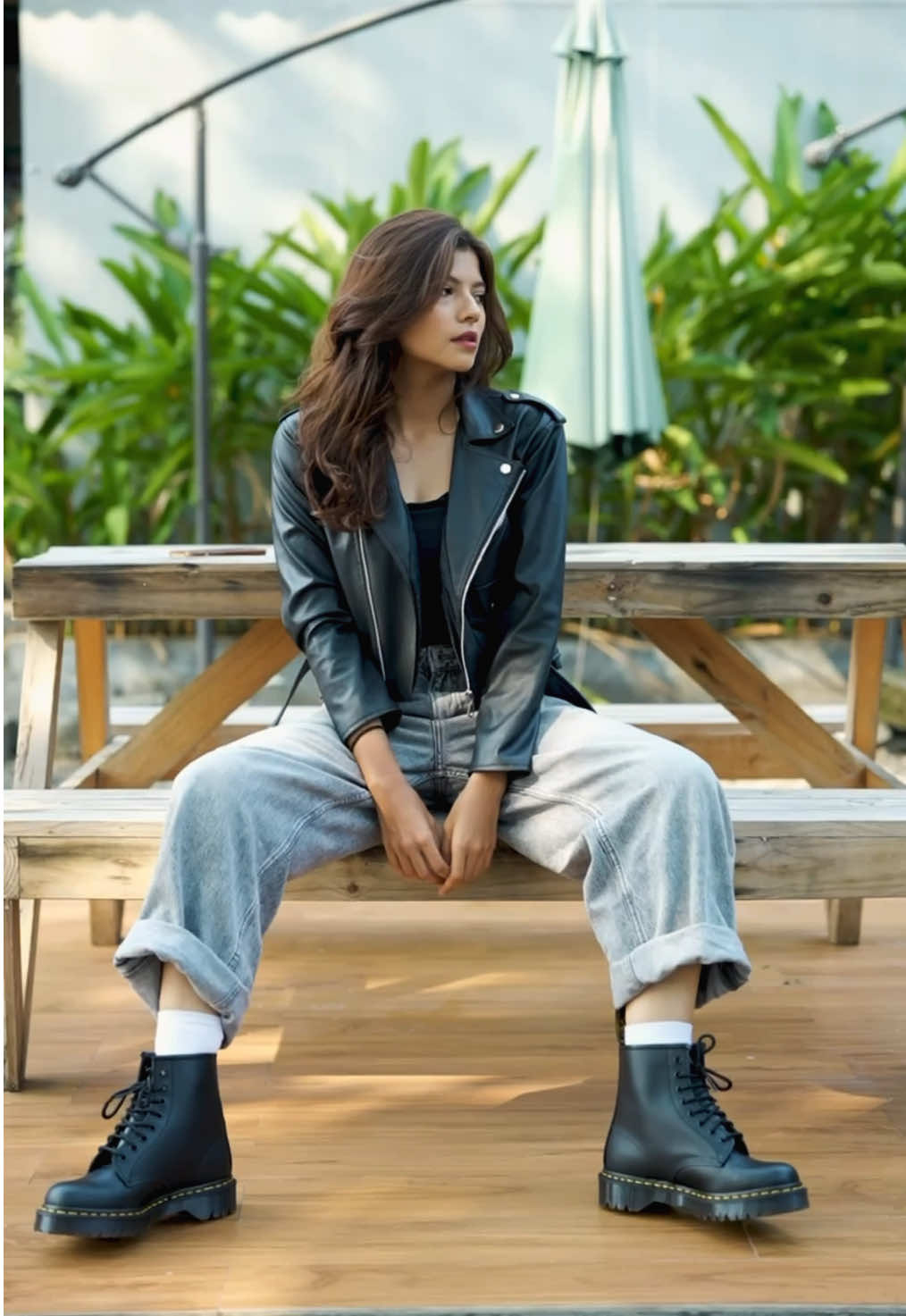 TikTok post by @yoonagimenez for Dr Martens. Caption reads: got dem goodies aka new boots from @Dr. Martens ❤️....