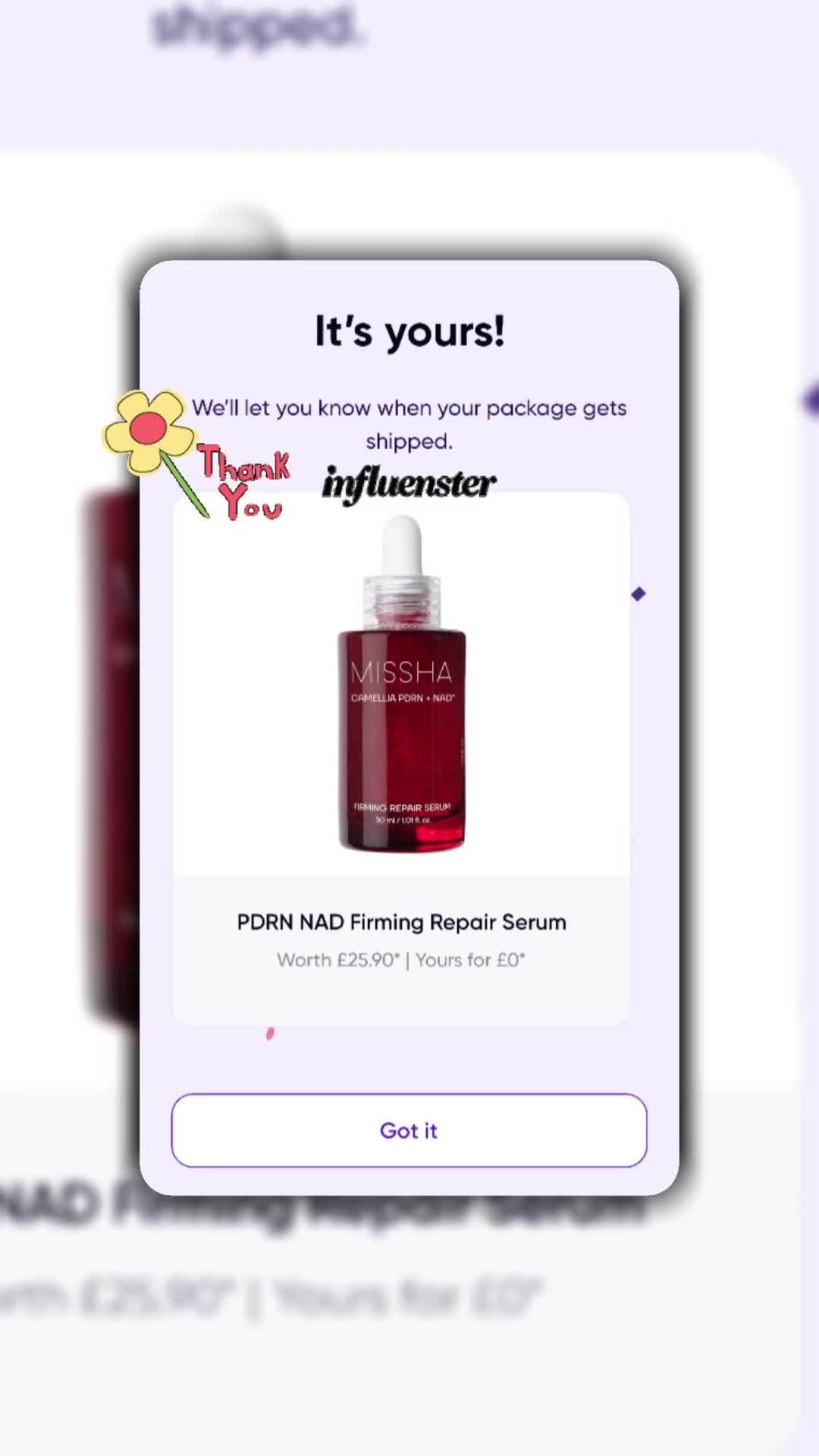 TikTok post by @kittlea0 for Missha. Caption reads: [...] I'm looking forward to testing the MISSHA....