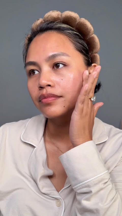 Instagram post by @hikatbeauty for Exuviance. Caption reads: [...] skincare. After cleansing, I use the....