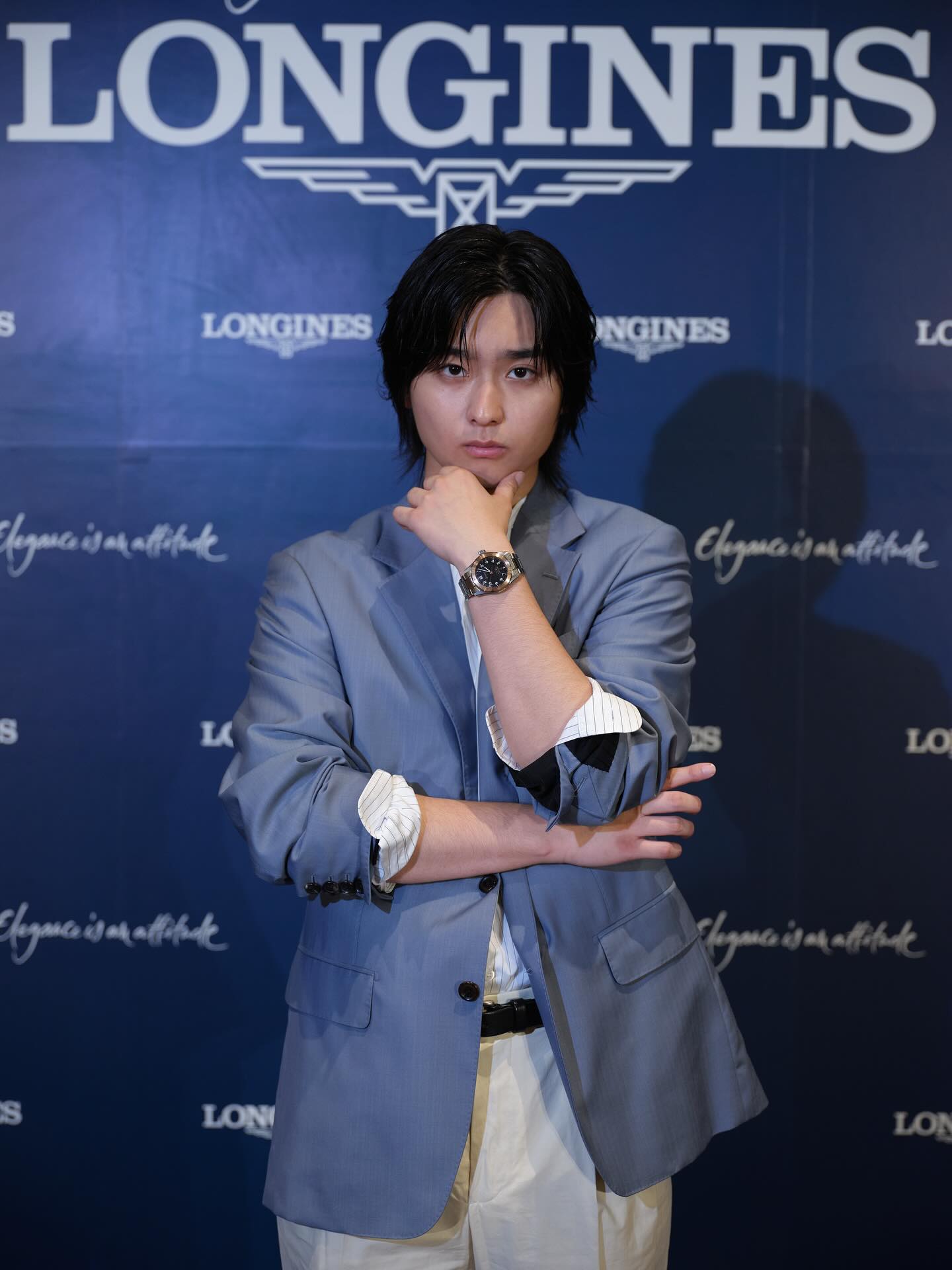 Instagram post by @okudairadaiken_official for Longines. Caption reads: ロンジン の初のGMT腕時計「Zulu....