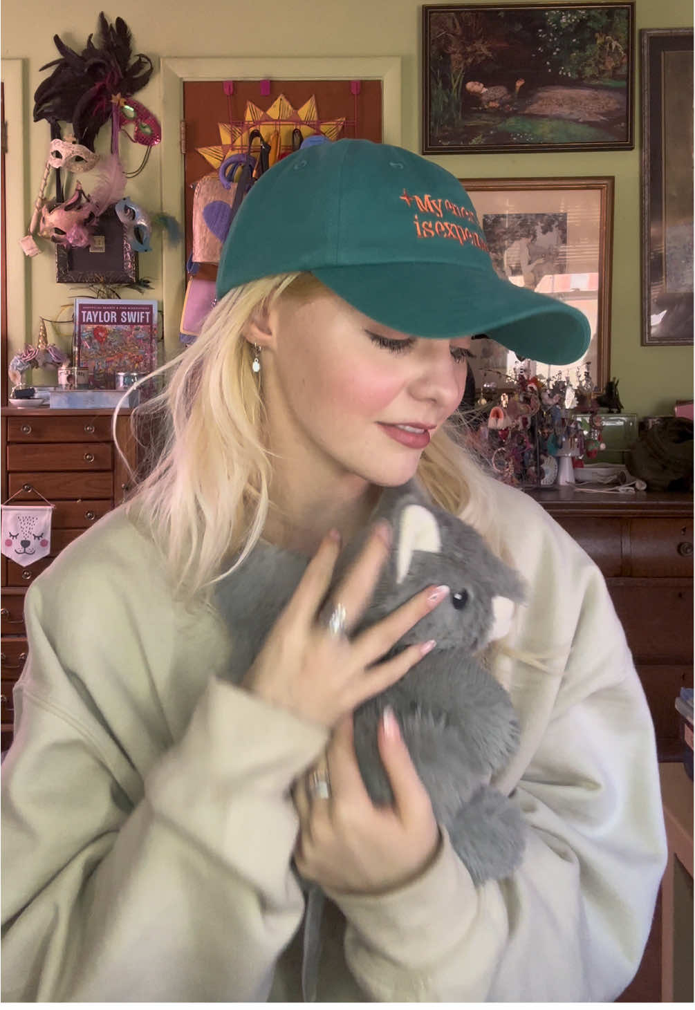 TikTok post by @princesskeilee for Warmies. Caption reads: I guess I’m a @Warmies collector now 🙈 #warmies....