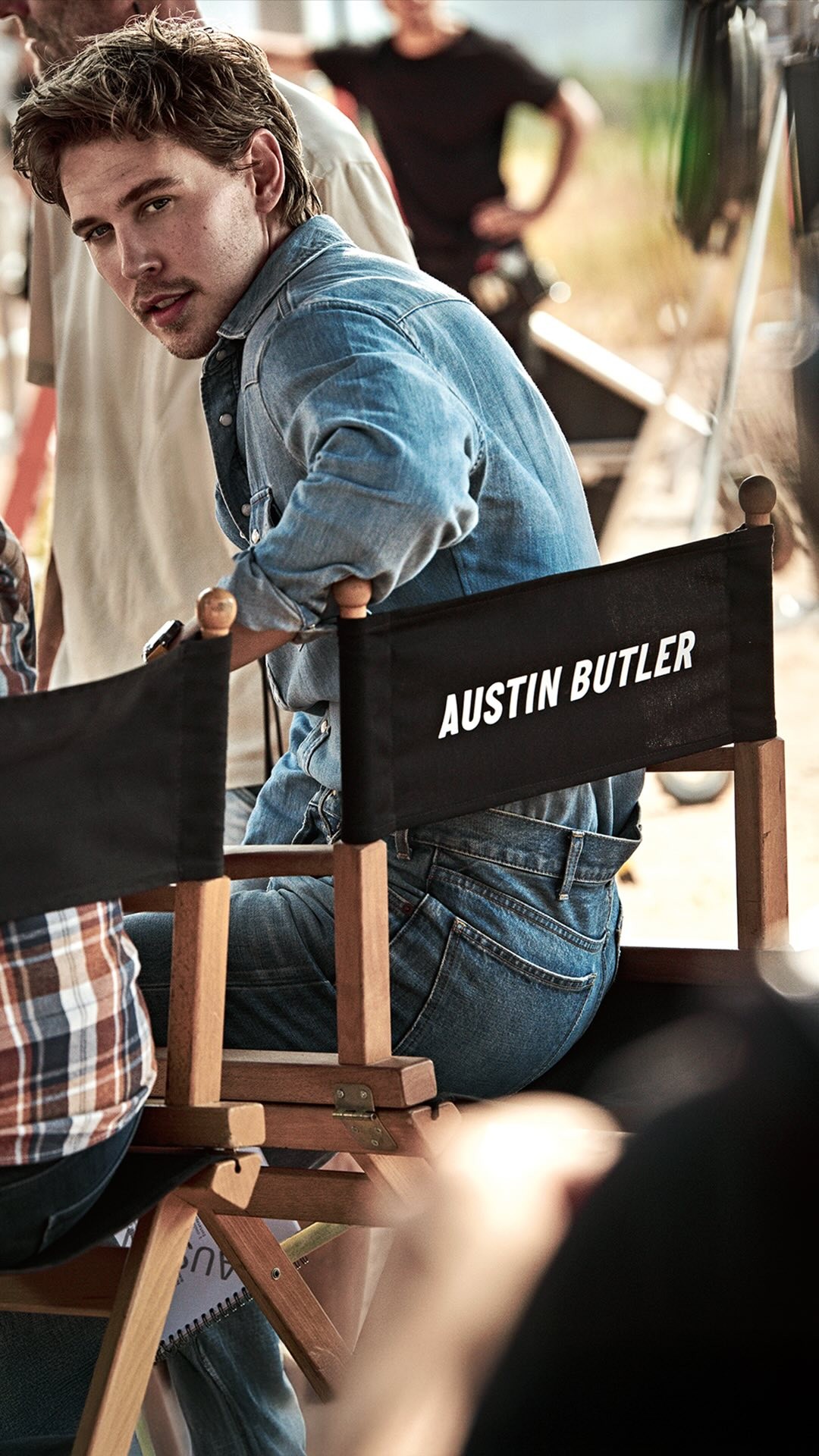 Instagram post by @austinbutler for BREITLING. Caption reads: Behind the scenes with @Breitling 

#breitling....