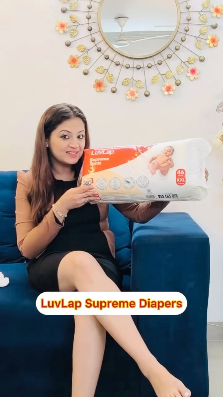 Instagram post by @shivani_malik_arora1502 for LuvLap. Caption reads: ✨ Soft. Safe. Supreme. ✨

Because your baby....