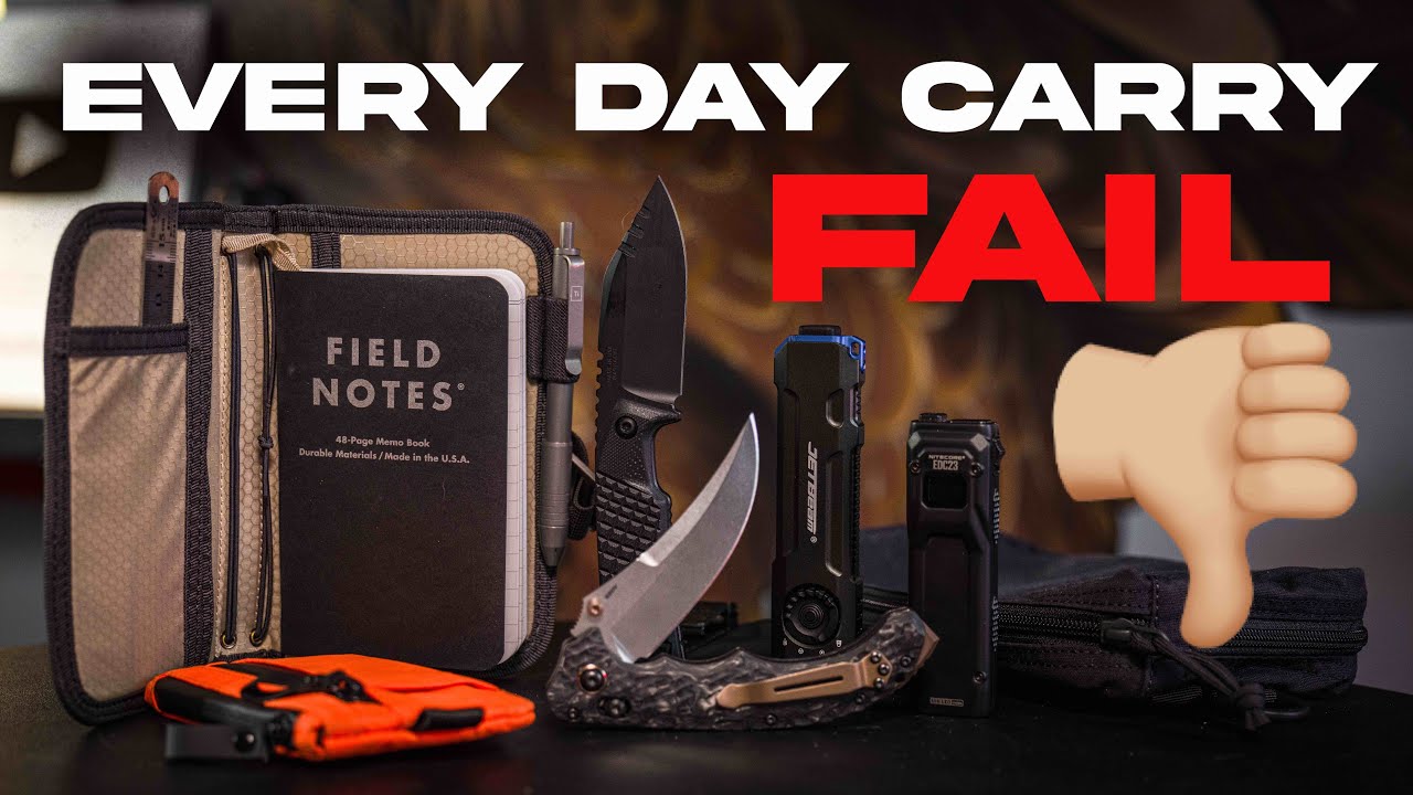 YouTube post by @TalonSei for C4 Fabrication. Caption reads: Every Day Carry Failure! | Trying new things....