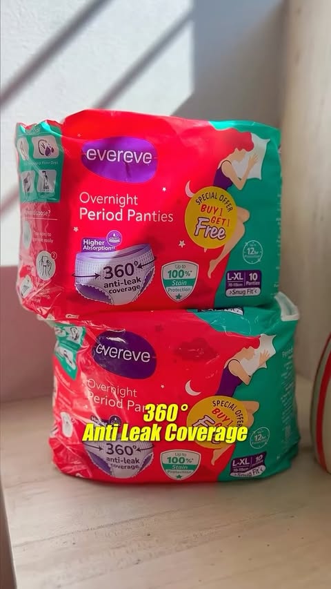 Instagram post by @shraddhasanap_ for EVEREVE. Caption reads: Comfort, confidence, and protection—every day of....