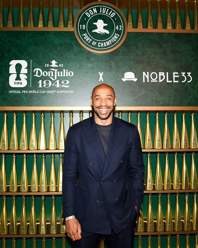 Instagram post by @thierryhenry for Don Julio. Caption reads: [...] to an unforgettable World Cup at....