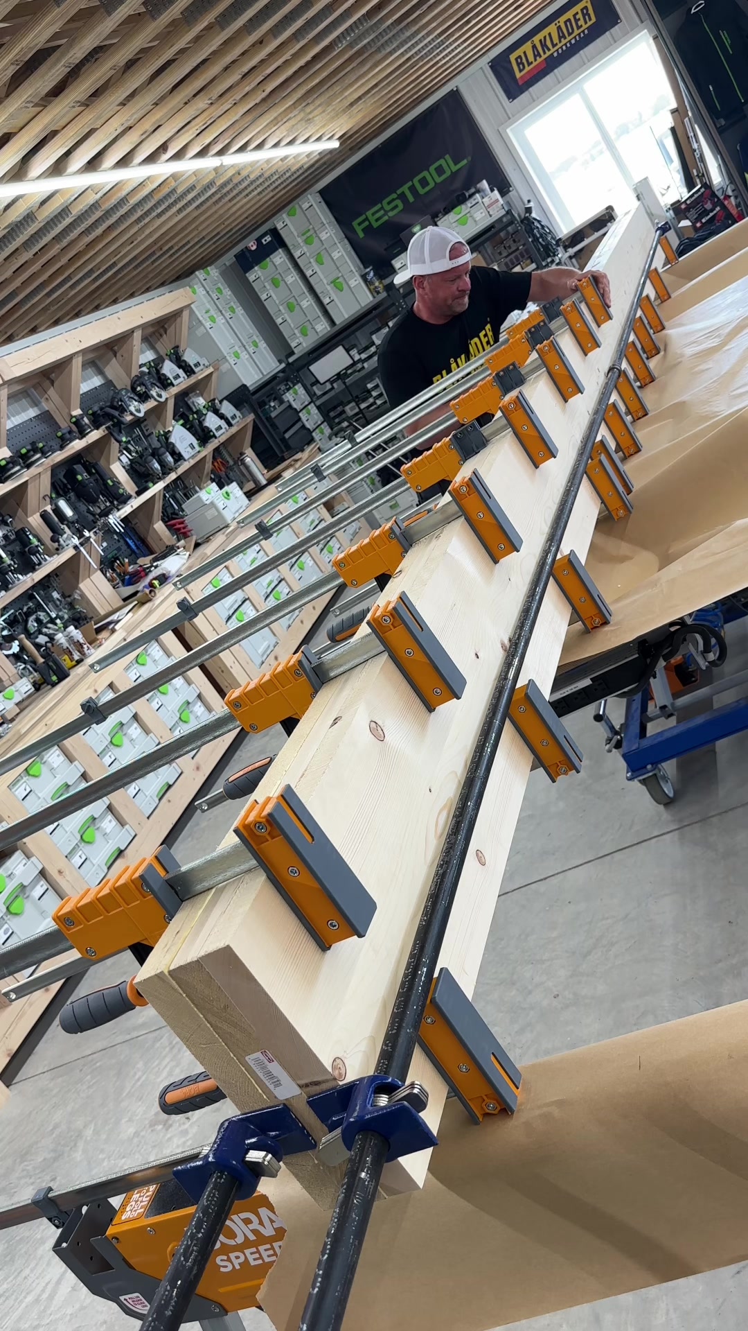 TikTok post by @dustylumberco for BORA Tool. Caption reads: [...] jug and the glue roller and 26 @boratool....