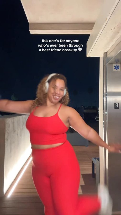 Instagram post by @danielleburnett__ for Beyond Yoga. Caption reads: it’s weirdly beautiful realizing you’re better off....