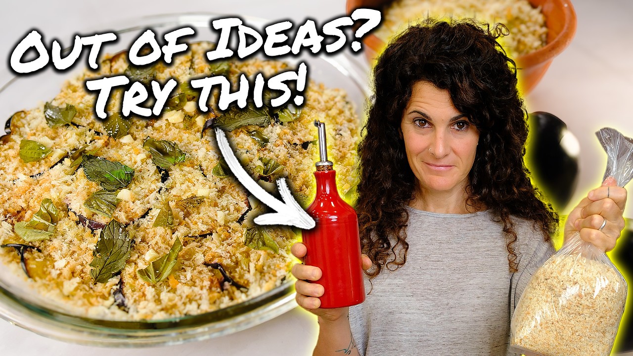 YouTube post by @PastaGrammar for Holzkern. Caption reads: The Calabrian Trick That Makes Veggies....