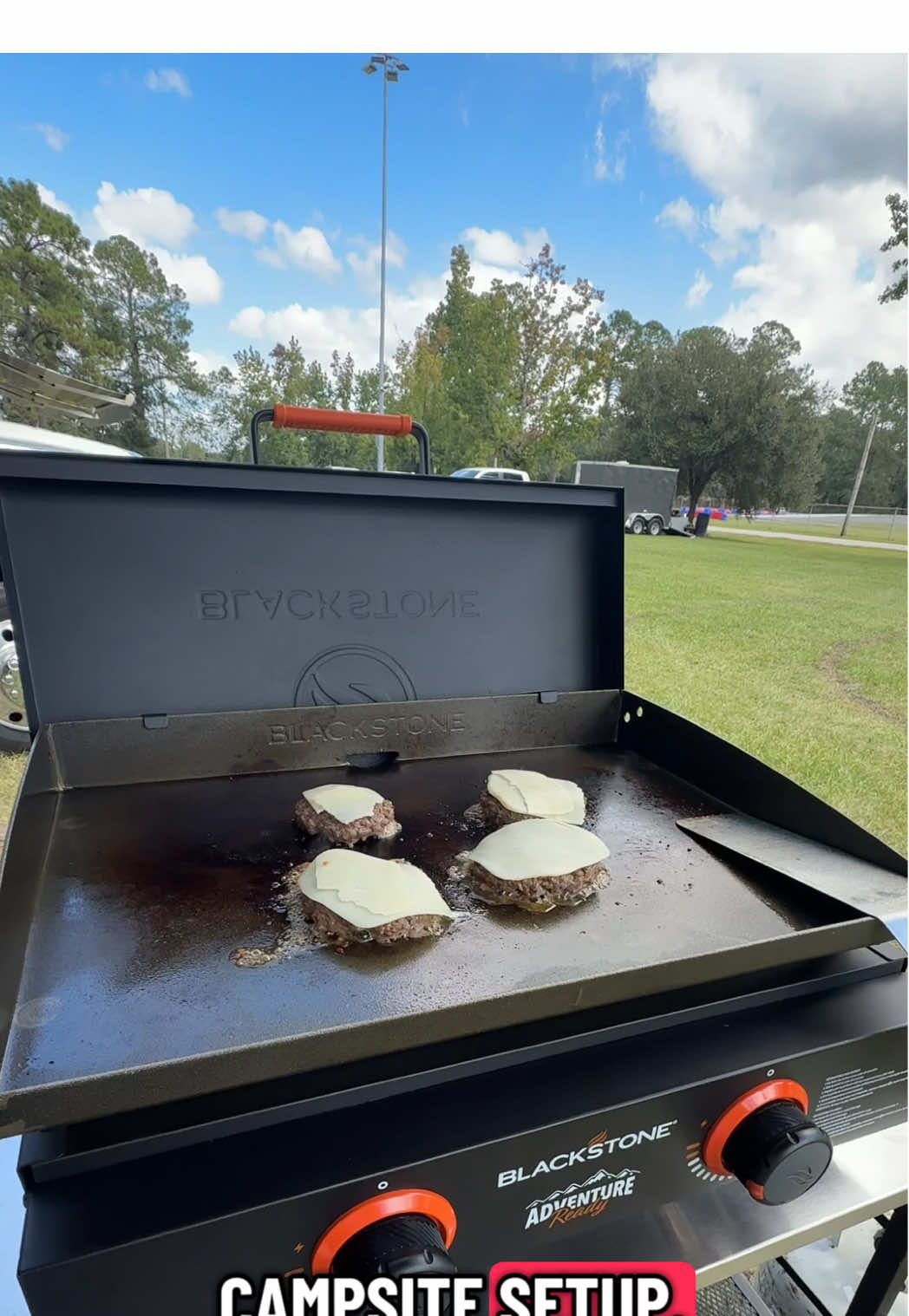 TikTok post by @davis.destinations_ for Pit Boss Grills. Caption reads: Replying to @Cam mat  We finally found the perfect....