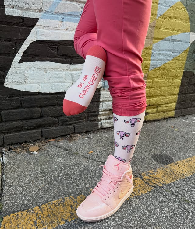 Instagram post by @ladyspinedoc for FIGS. Caption reads: A love letter to women:
Your strength is....