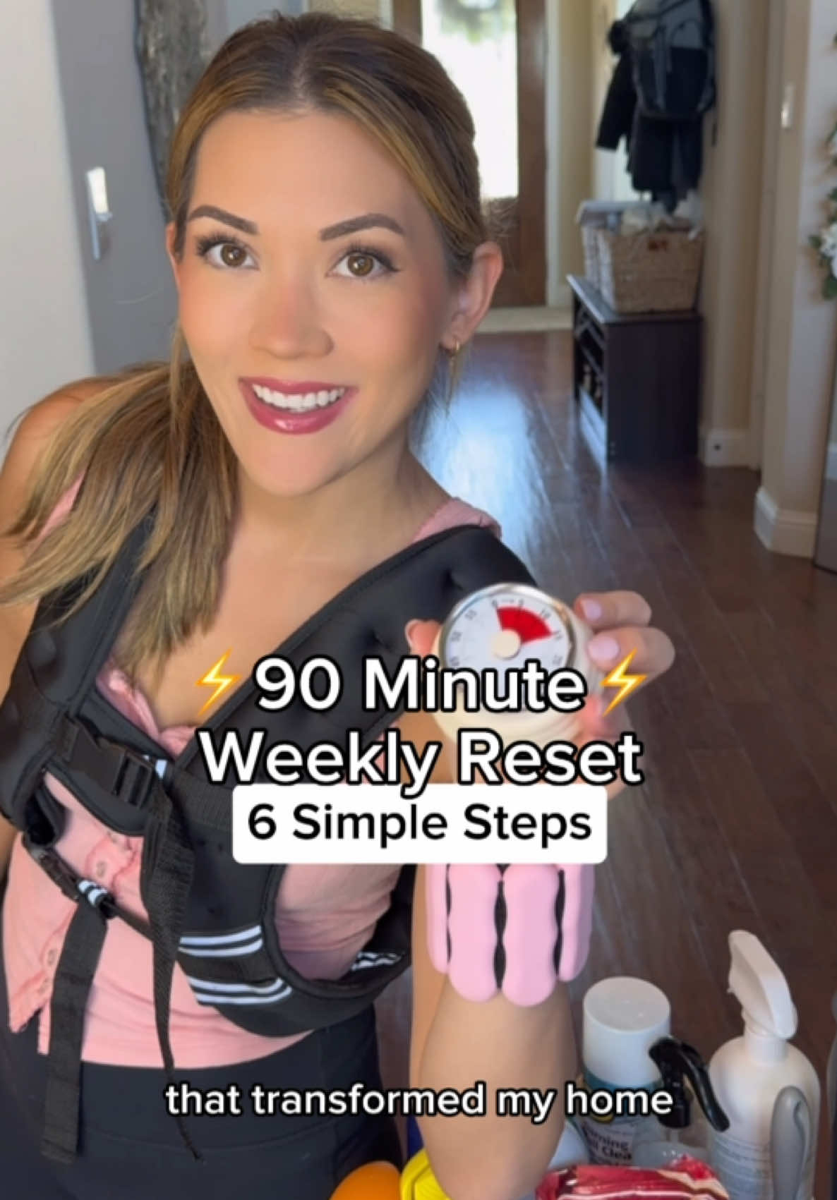 TikTok post by @maizimmy for Clorox. Caption reads: Save for when you need cleaning motivation 🙌🏻....