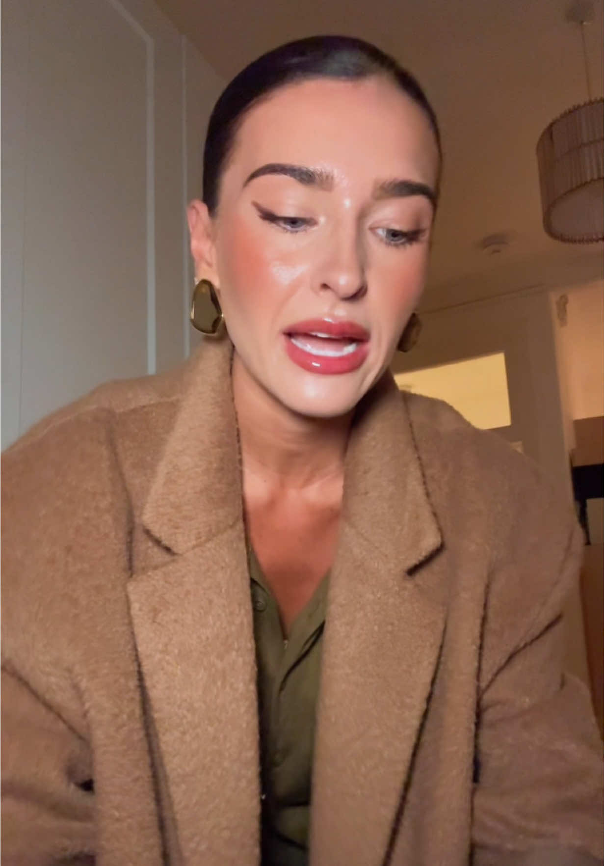 TikTok post by @georgiaadelenoble for Le Labo Fragrances. Caption reads: [...] 🌿🍄 morning aptogenic coffee!  @LE LABO....