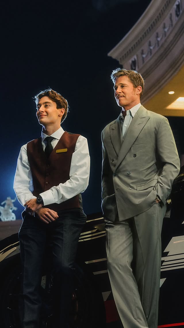 Instagram post by @georgerussell63 for Mercedes-Benz. Caption reads: We wouldn’t keep Brad Pitt waiting 👀
 
The....