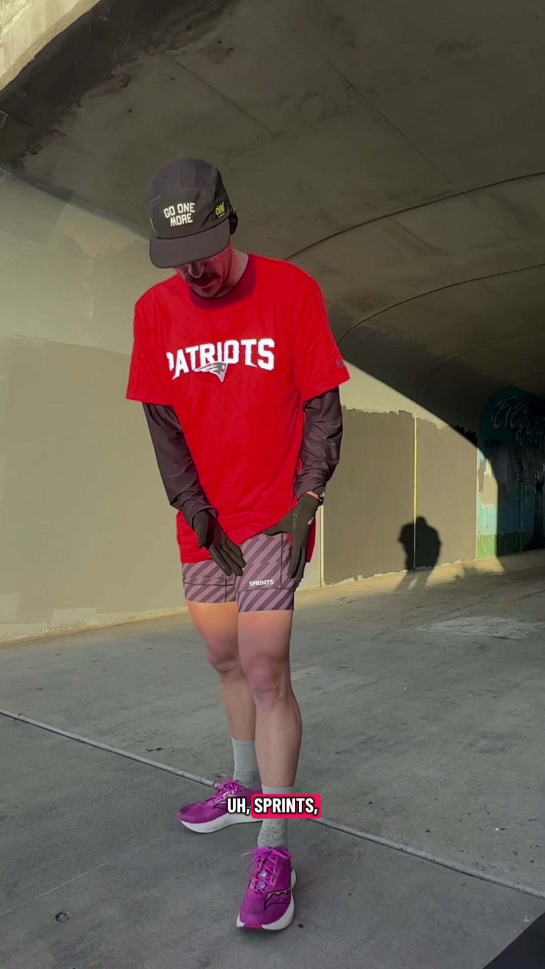 TikTok post by @jacerunsmore for GetSprints. Caption reads: Getting your long run done on Monday morning is....