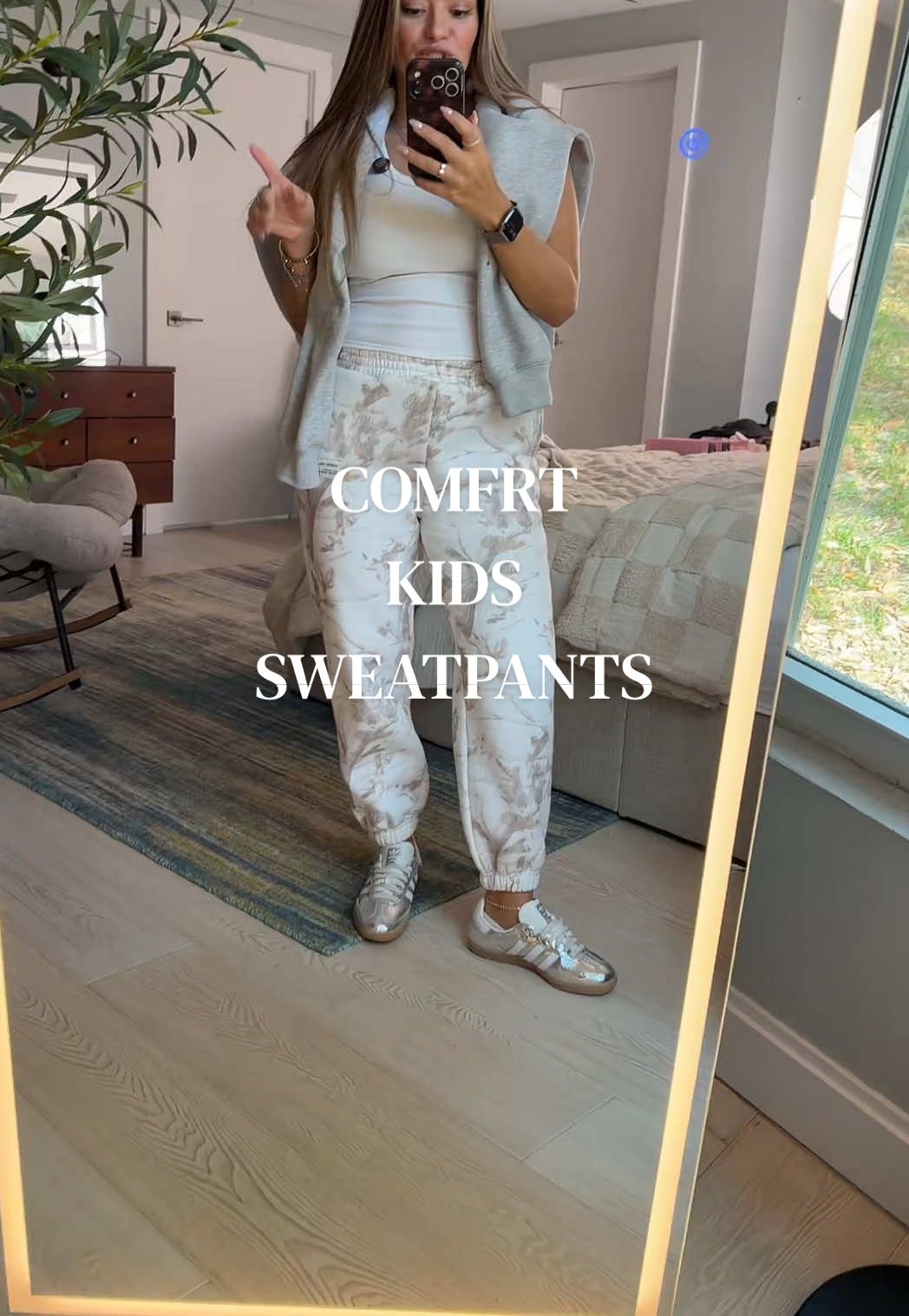 TikTok post by @ashleyorganic for Comfrt Kids. Caption reads: [...] is your sign to size down and save.....