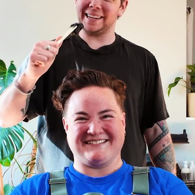 Instagram post by @hairforhumans for K18 Hair. Caption reads: Haircuts aren’t just about style, they’re about....