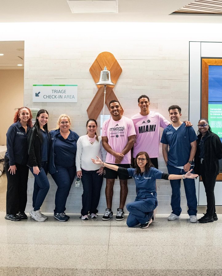 Instagram post by @baptisthealthcancercare for Baptist Health. Caption reads: A special day at Baptist Health Miami Cancer....