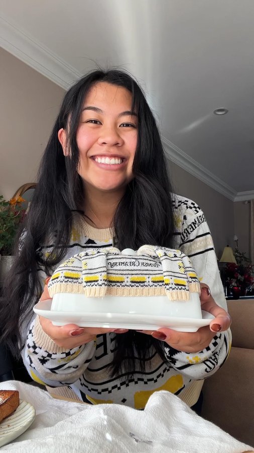 Instagram post by @bitesbybianca for Danish Creamery. Caption reads: [...] #ad I absolutely loooooove my new....