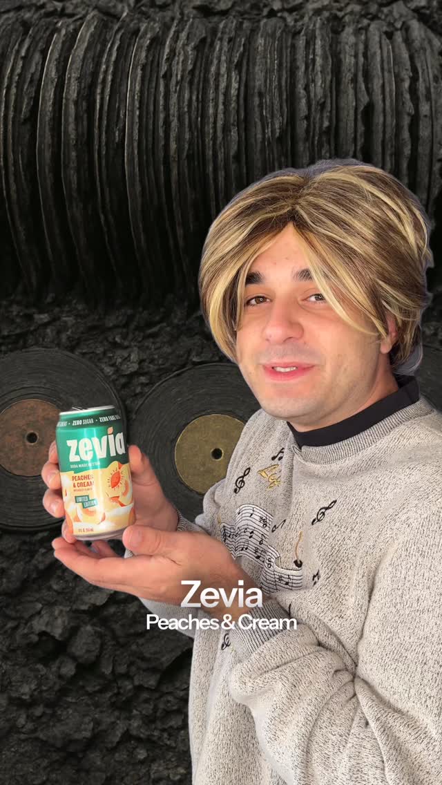 Instagram post by @toekneecorrado for Zevia. Caption reads: #Ad Life is but a dream with @Zevia Peaches and....