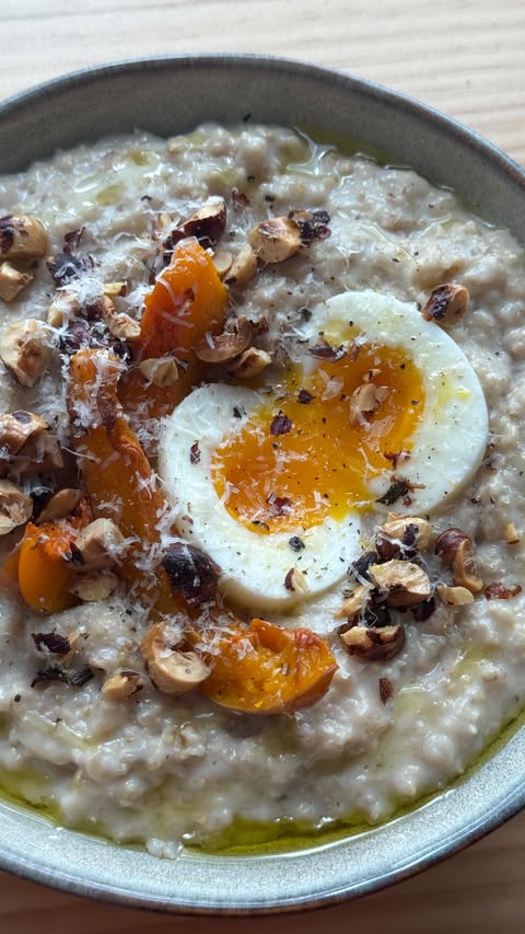 Instagram post by @toastedtable for Brodo. Caption reads: savory breakfast > sweet breakfast 🍳 🥣

savory....