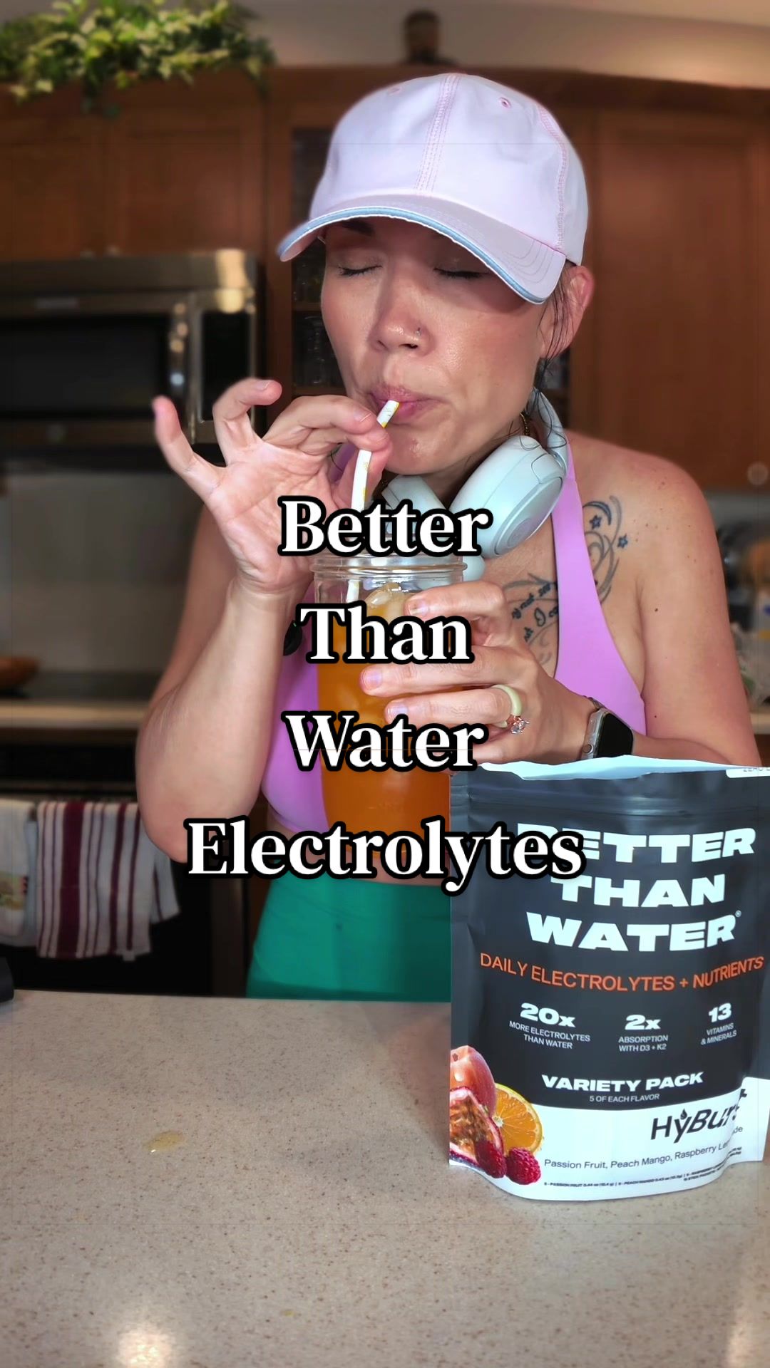 TikTok post by @magicalworldofkristi for Hyburst. Caption reads: Found electrolytes that checks both boxes:....