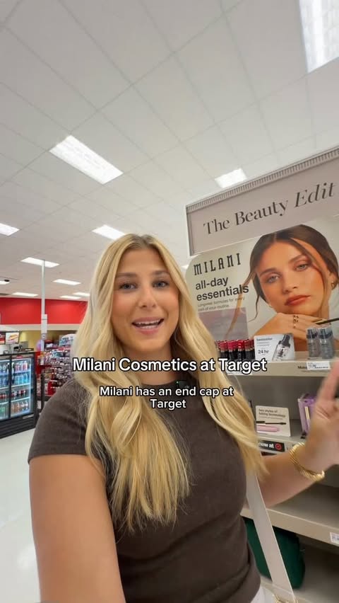 Instagram post by @jenna.evelynnn for Milani Cosmetics. Caption reads: Fall makeup look using @milanicosmetics 🤍 Shop....