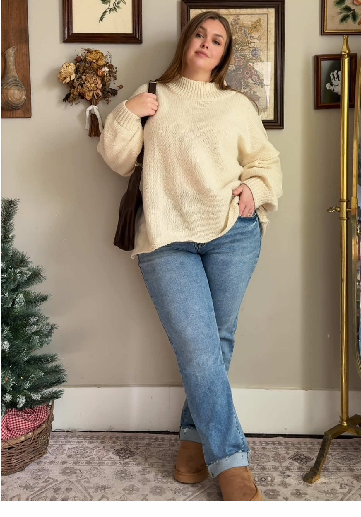 TikTok post by @deals.and.daisies for Wild Oak Boutique. Caption reads: Love love love the way these jeans look and feel....